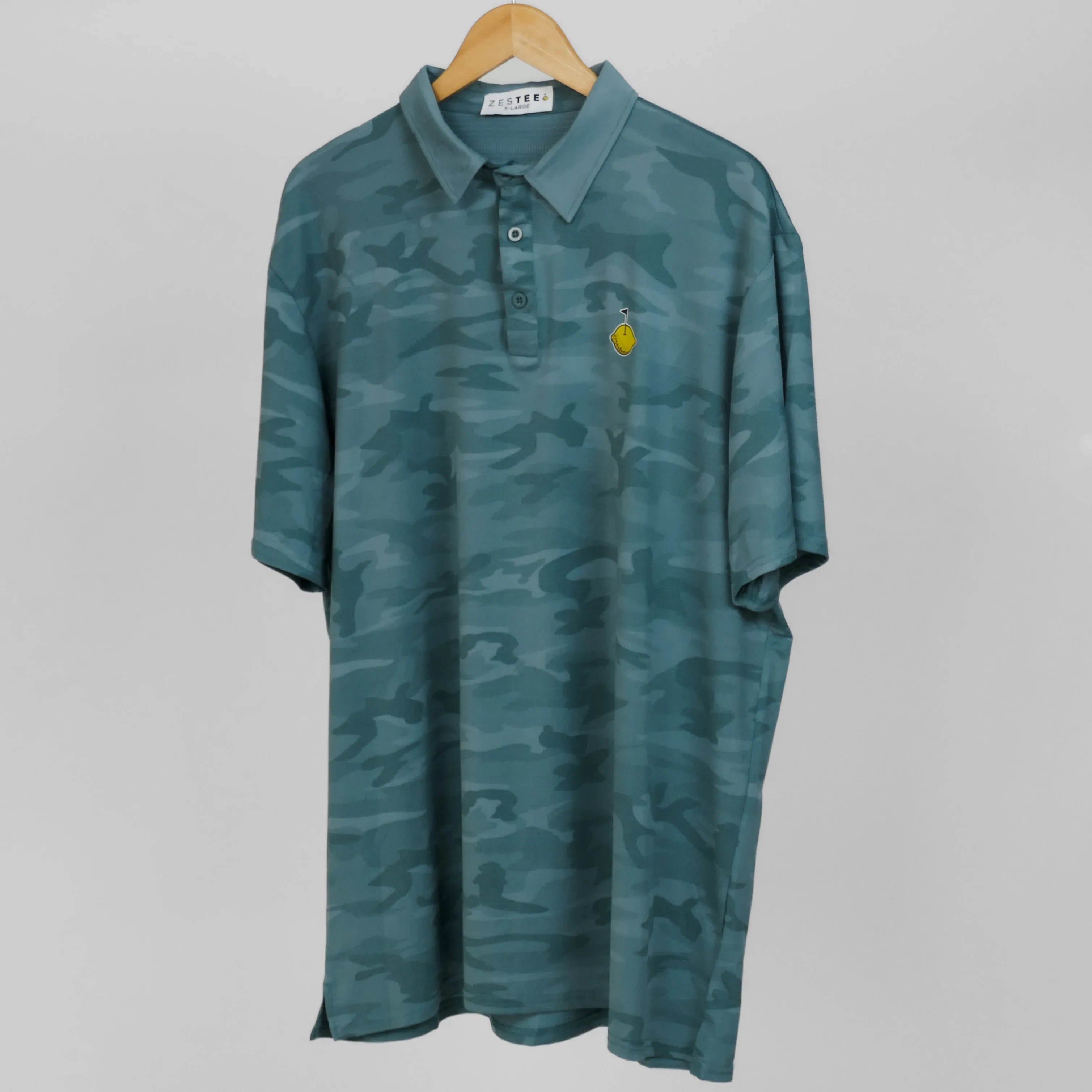 Teal 'Camo' Polo