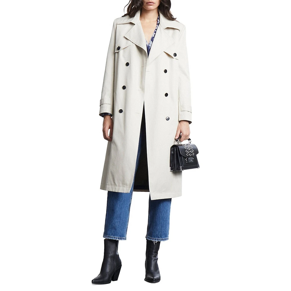 The Kooples Wool-Blend Classic Trench Coat