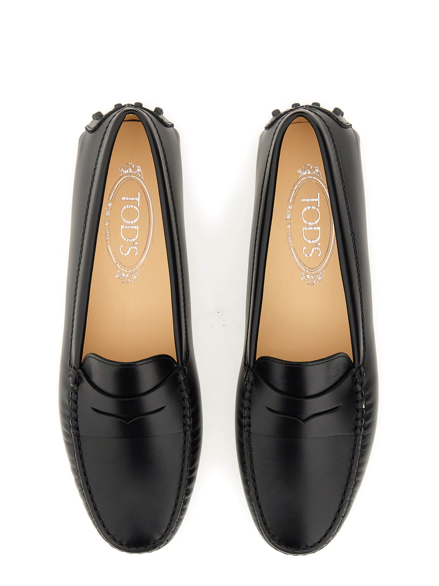 TOD'S    LEATHER KATE RUBBER LOAFER