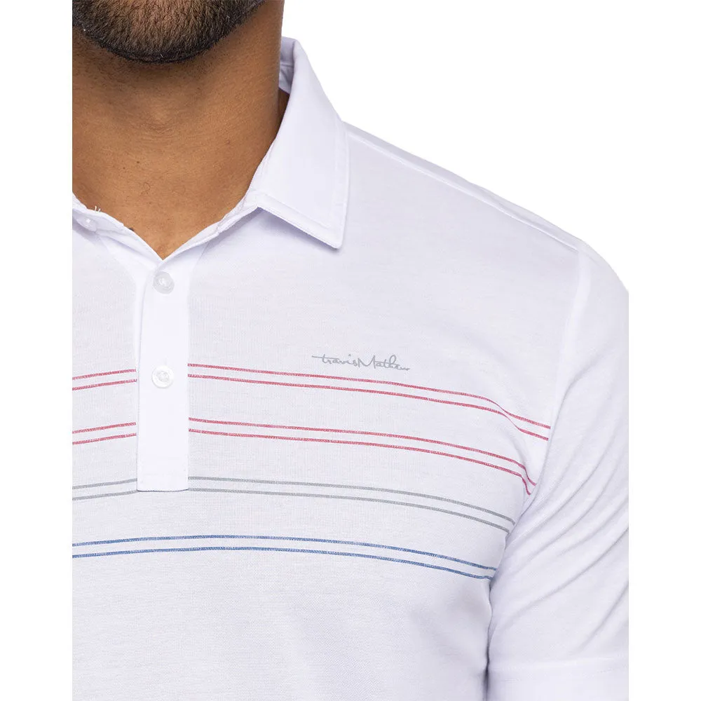 TRAVISMATHEW MADERO WHITE POLO SHIRT