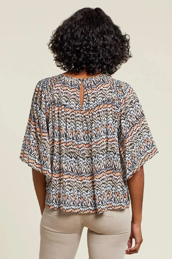 Tribal Flutter Sleeve Blouse