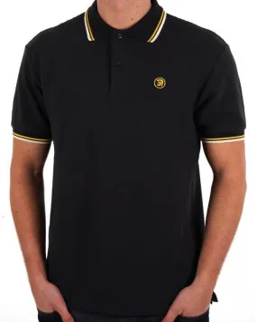 Trojan Textured Polo Shirt Black