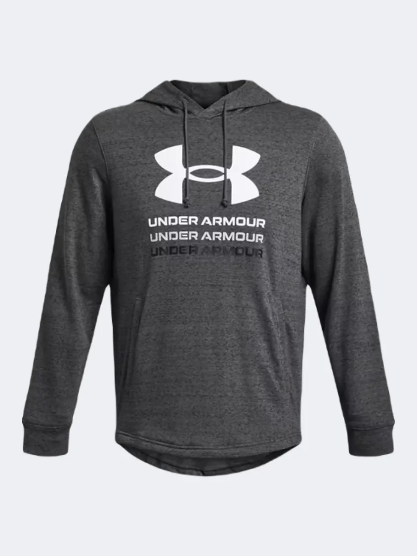 Under Armour Rival Terry Graphic Men Lifestyle Hoody Castlerock/Black