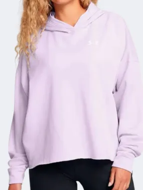 Under Armour Rival Terry Oversized Women Lifestyle Hoody Salt Purple/White