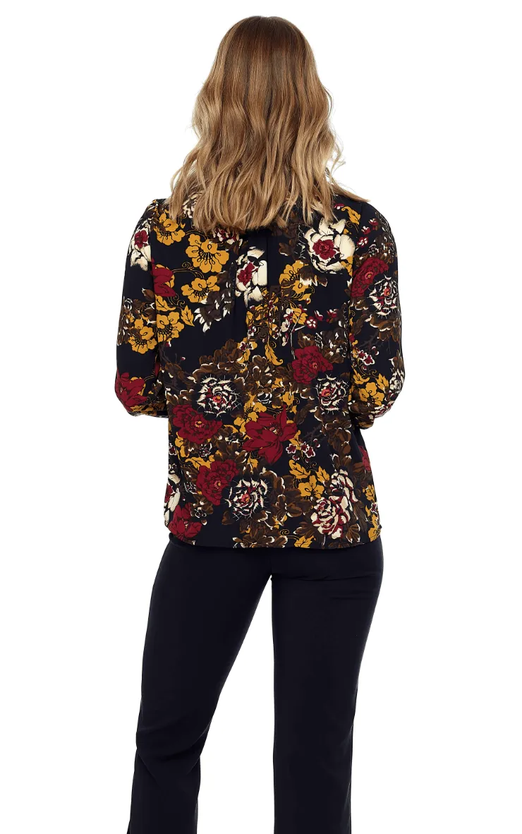 Up! Aster Print Crepe Blouse - 30263UP