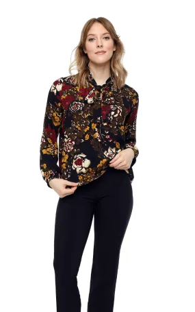 Up! Aster Print Crepe Blouse - 30263UP