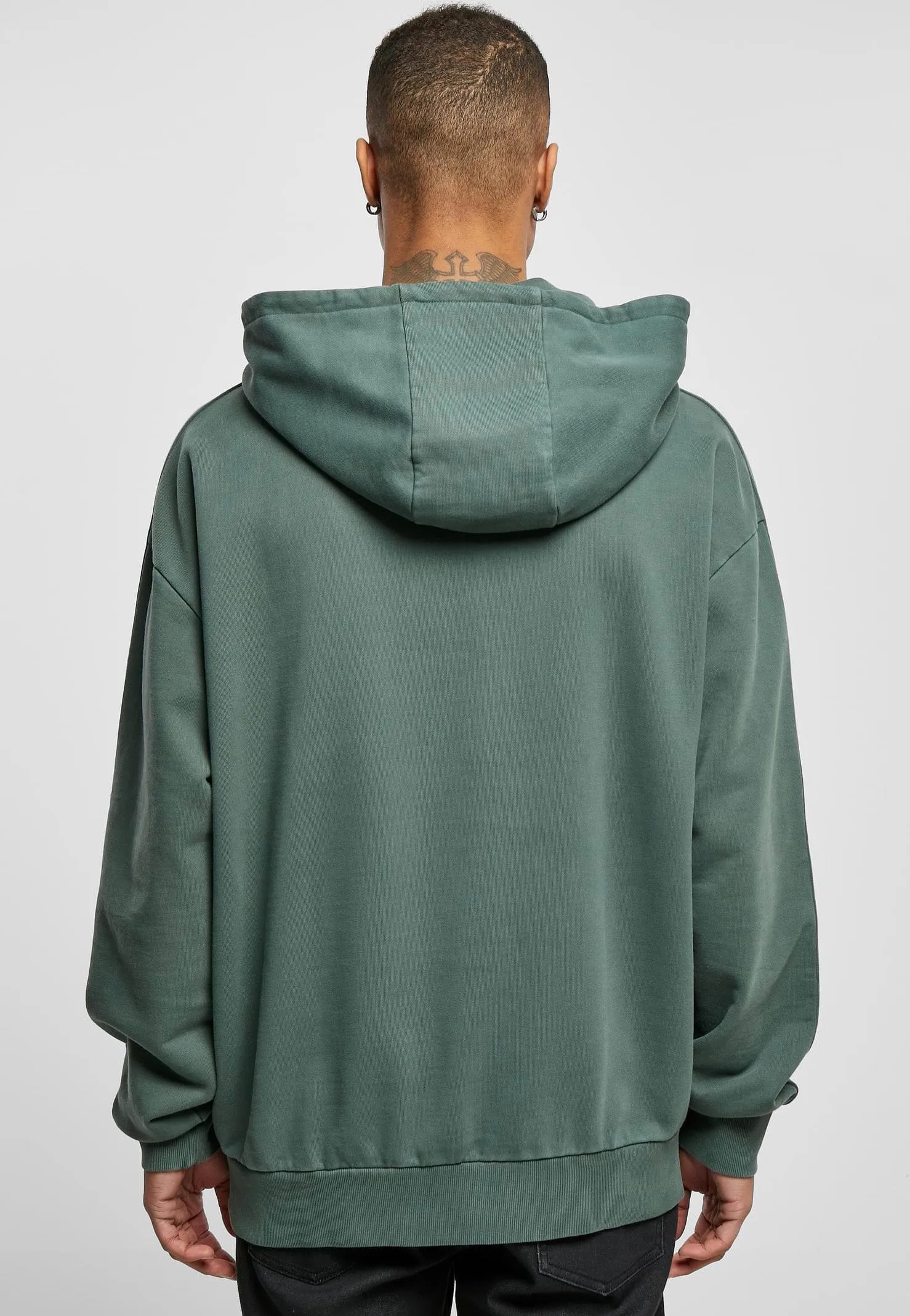 Urban Classics - Heavy Terry Garment Dye Bottlegreen - Hoodie