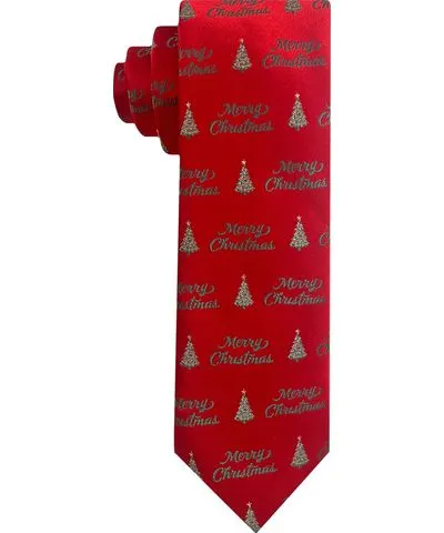 Van Heusen Men's Merry Christmas Tree Tie