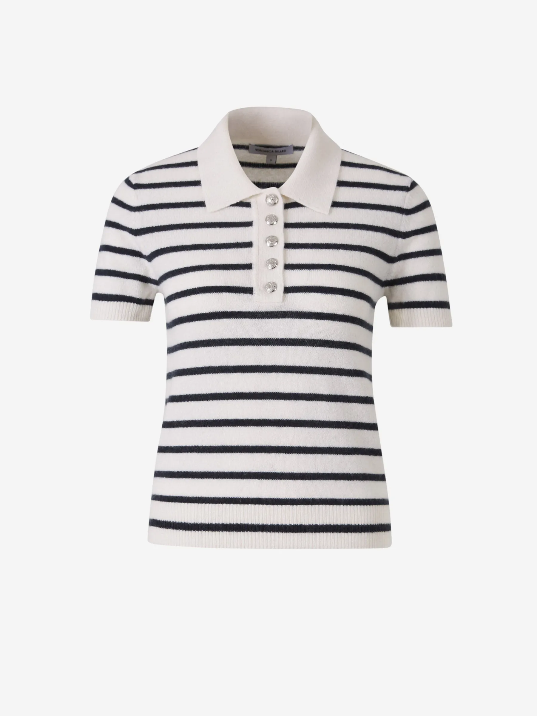 Veronica Beard Striped Polo Shirt 