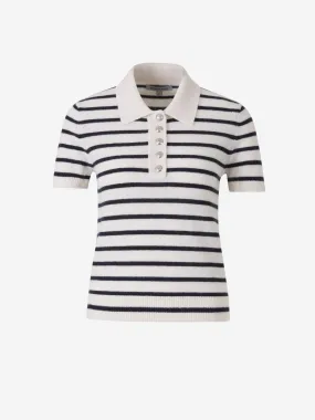 Veronica Beard Striped Polo Shirt 