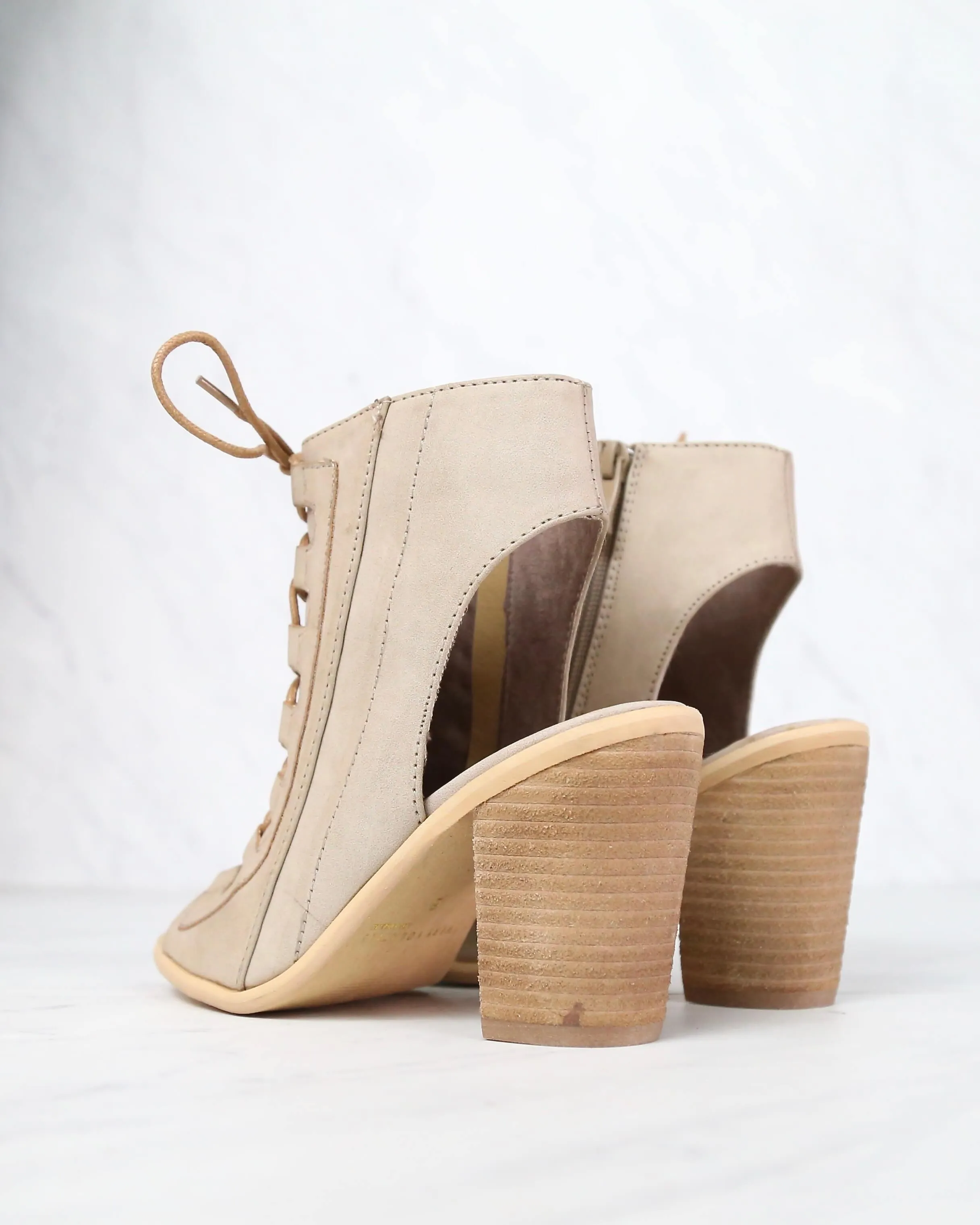 Very Volatile - Dapper Taupe Heeled Sandals