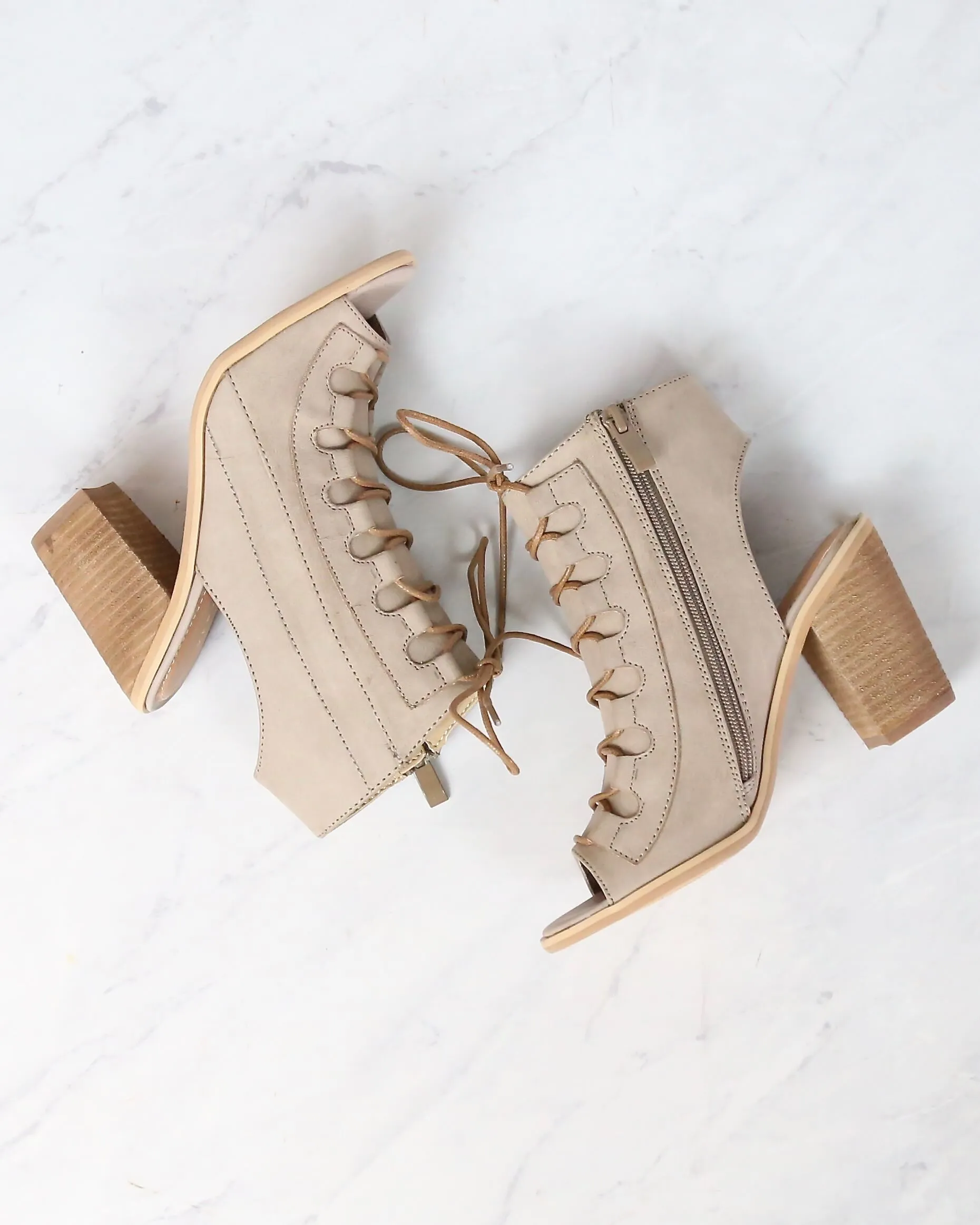 Very Volatile - Dapper Taupe Heeled Sandals