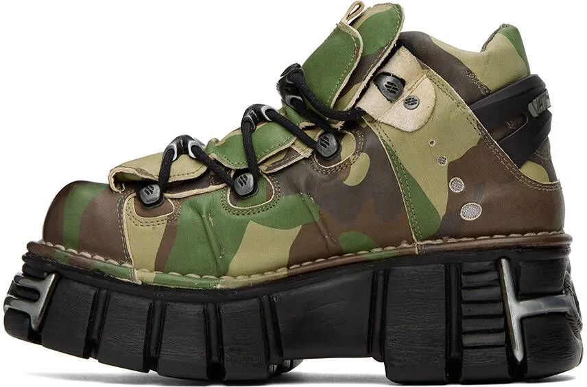 VETEMENTS Khaki New Rock Edition Platform Sneakers