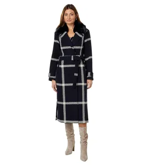 Vince Camuto Plaid Wool Coat V22767B