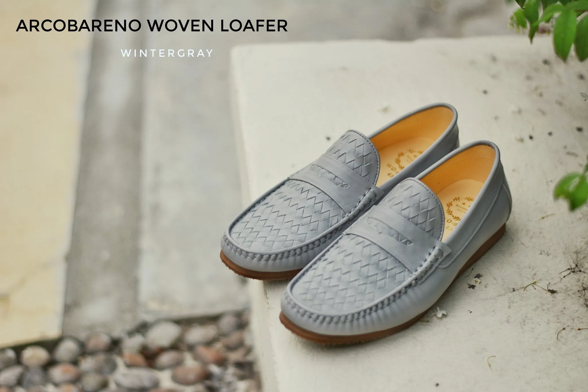 W823 Winter Gray Penny Woven Loafer