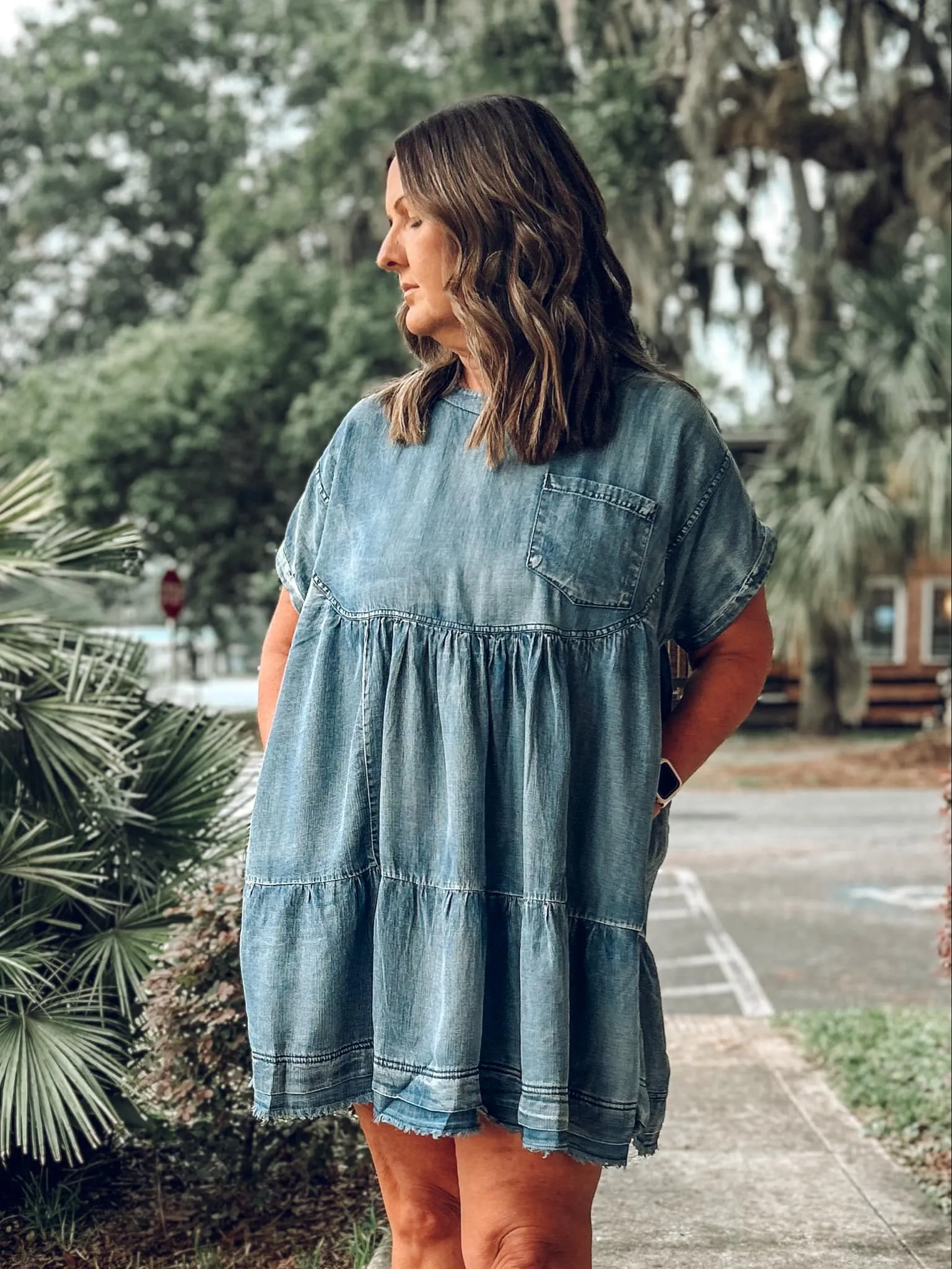 Wanna Be Oversize Dress | Chambray