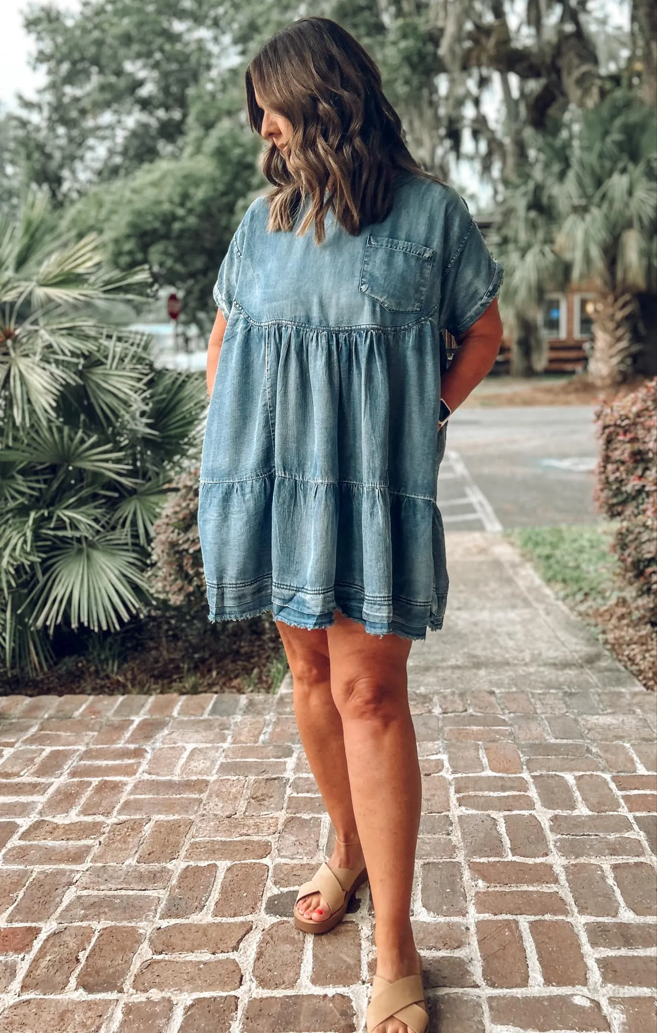 Wanna Be Oversize Dress | Chambray