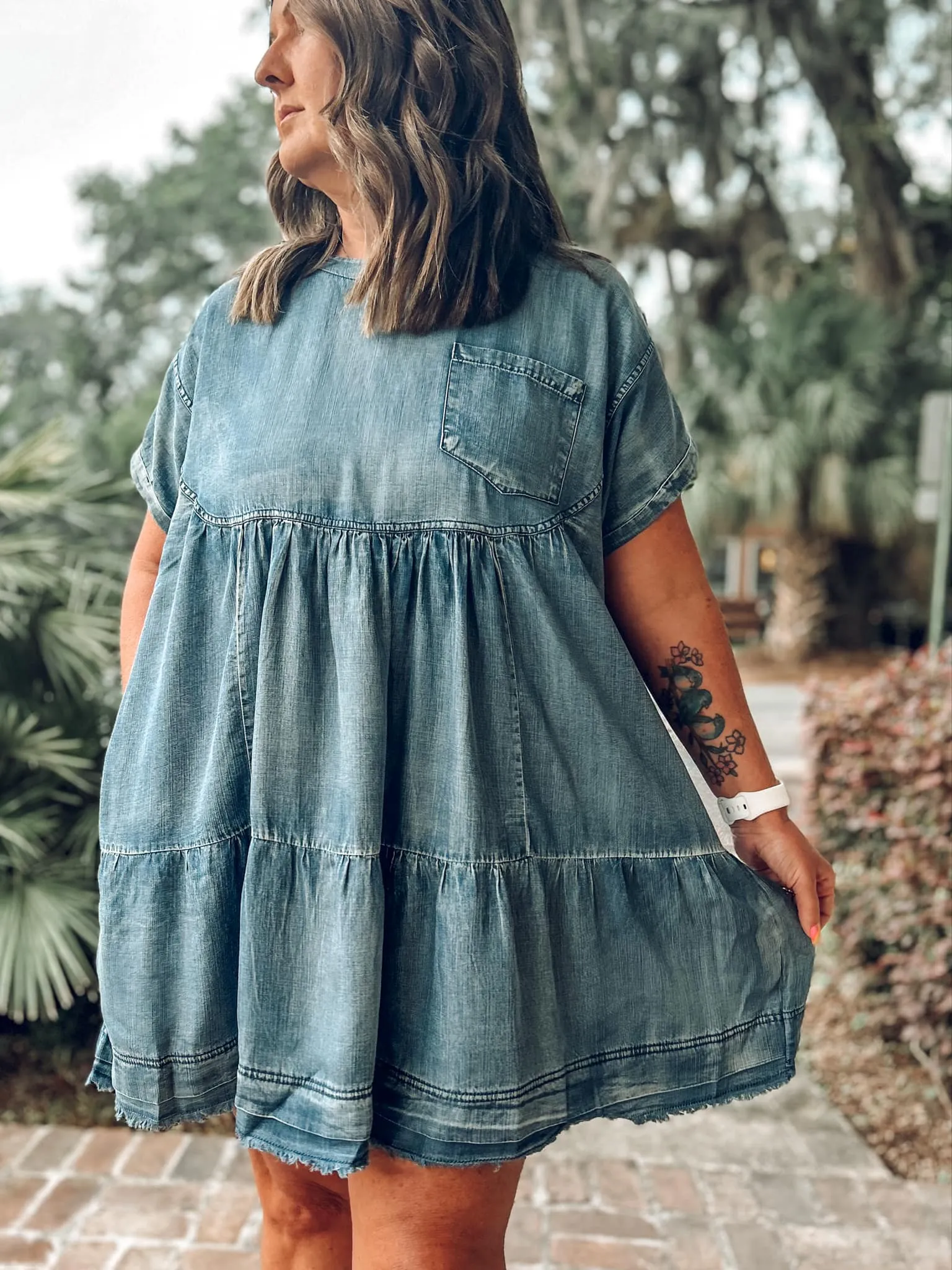 Wanna Be Oversize Dress | Chambray