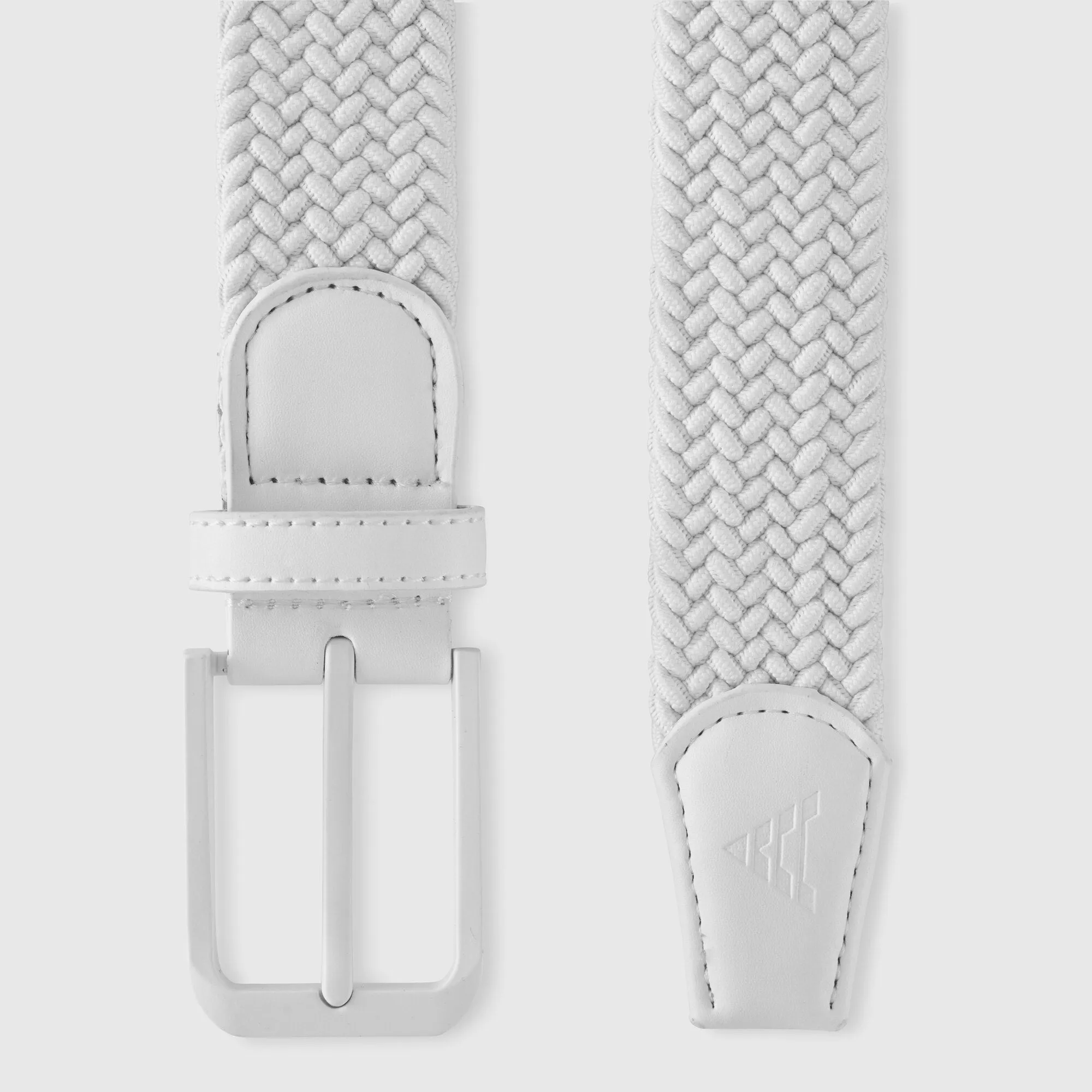 WHITE WOVEN STRETCH BELT