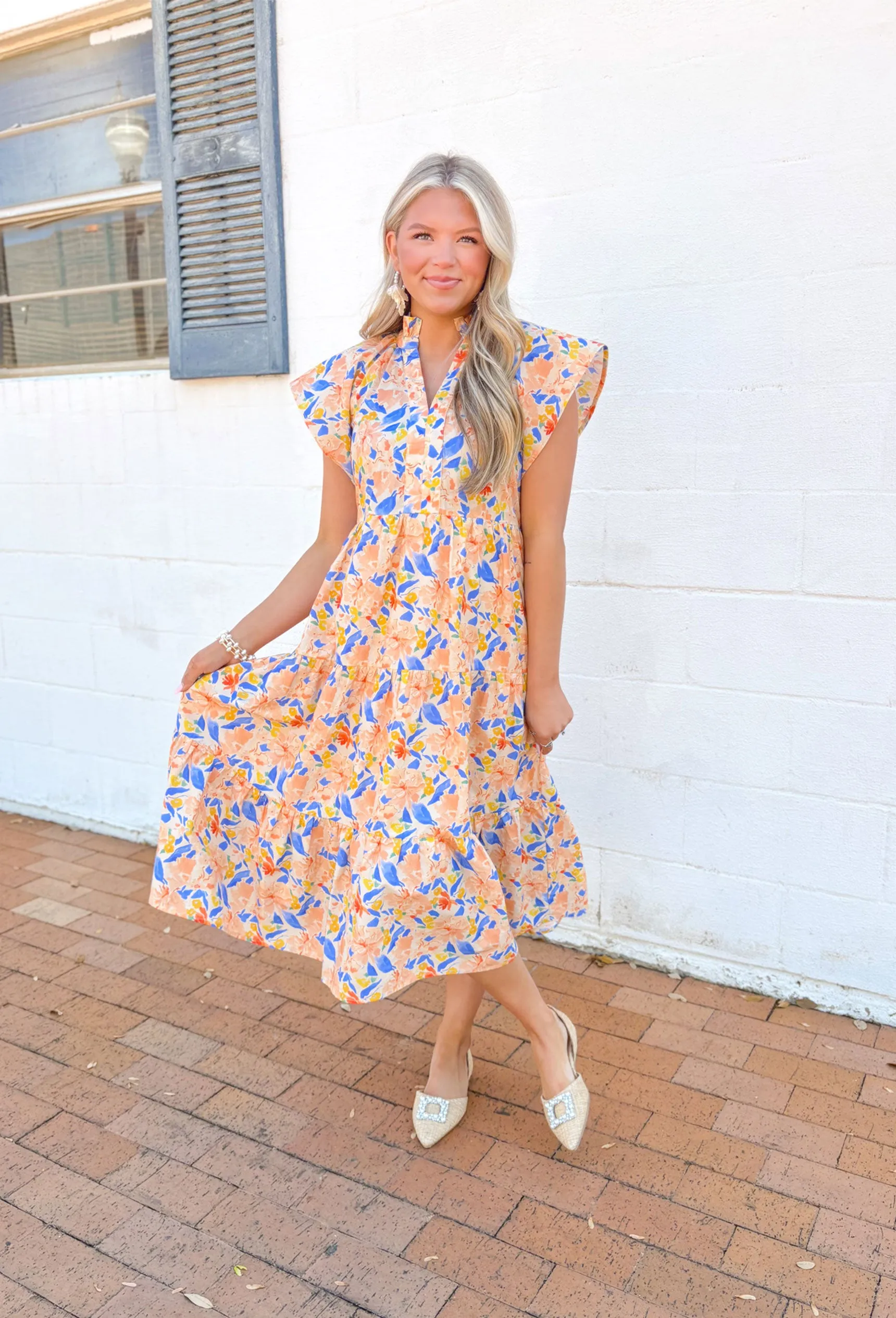 Wishing For Florals Midi Dress