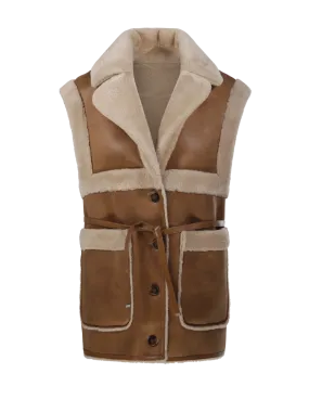 WOMAN URBANCODE BEIGE POLYESTER GILET COAT