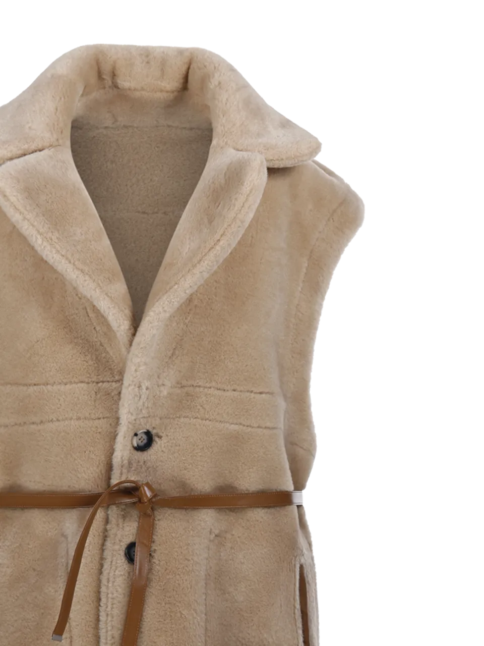 WOMAN URBANCODE BEIGE POLYESTER GILET COAT