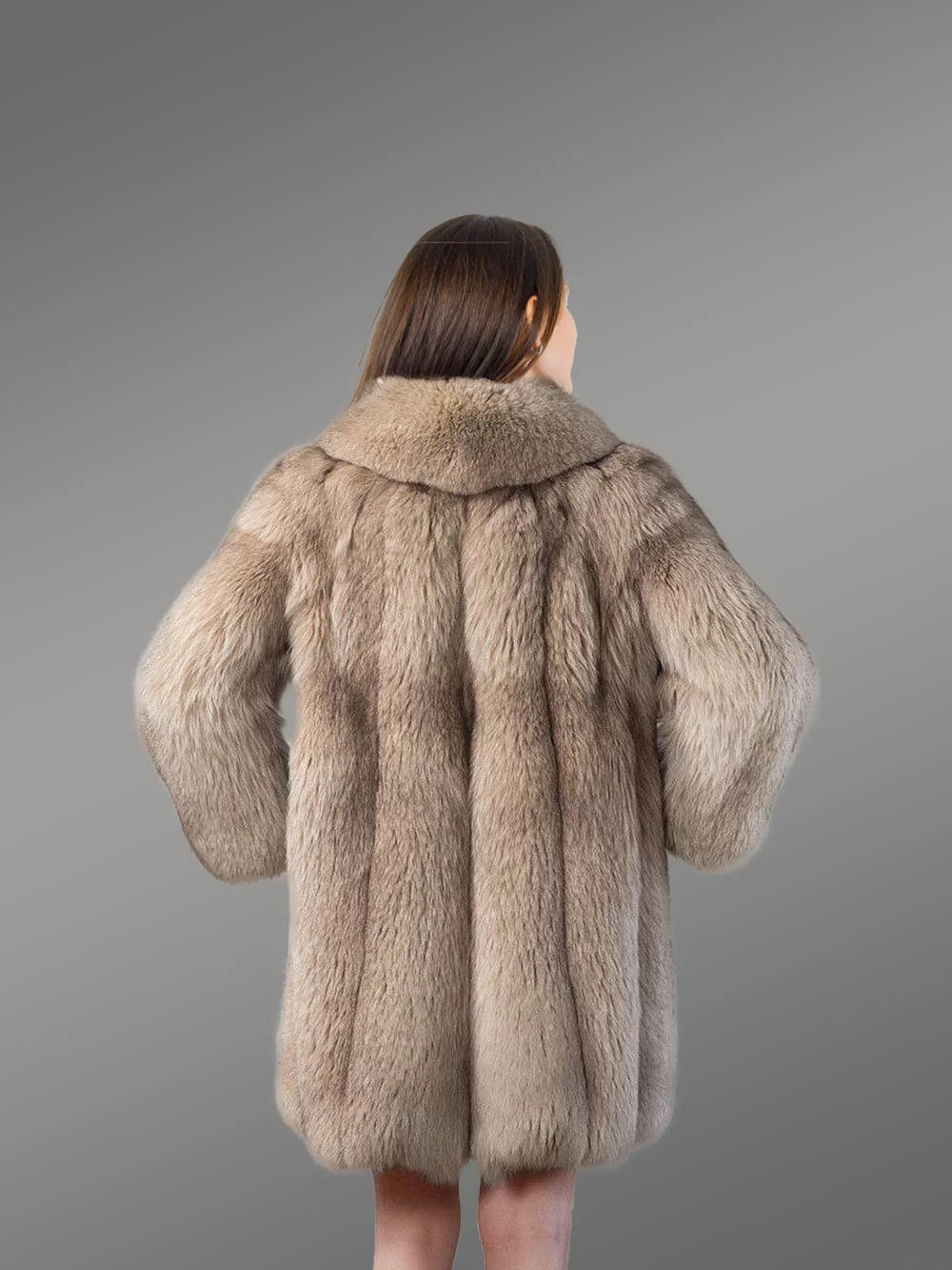 Women’s Dressy Dyed Fox Fur Coat