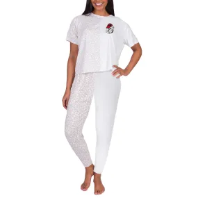 Women's Concepts Sport Cream Georgia Bulldogs Team Logo Brightside Top & Pants Set