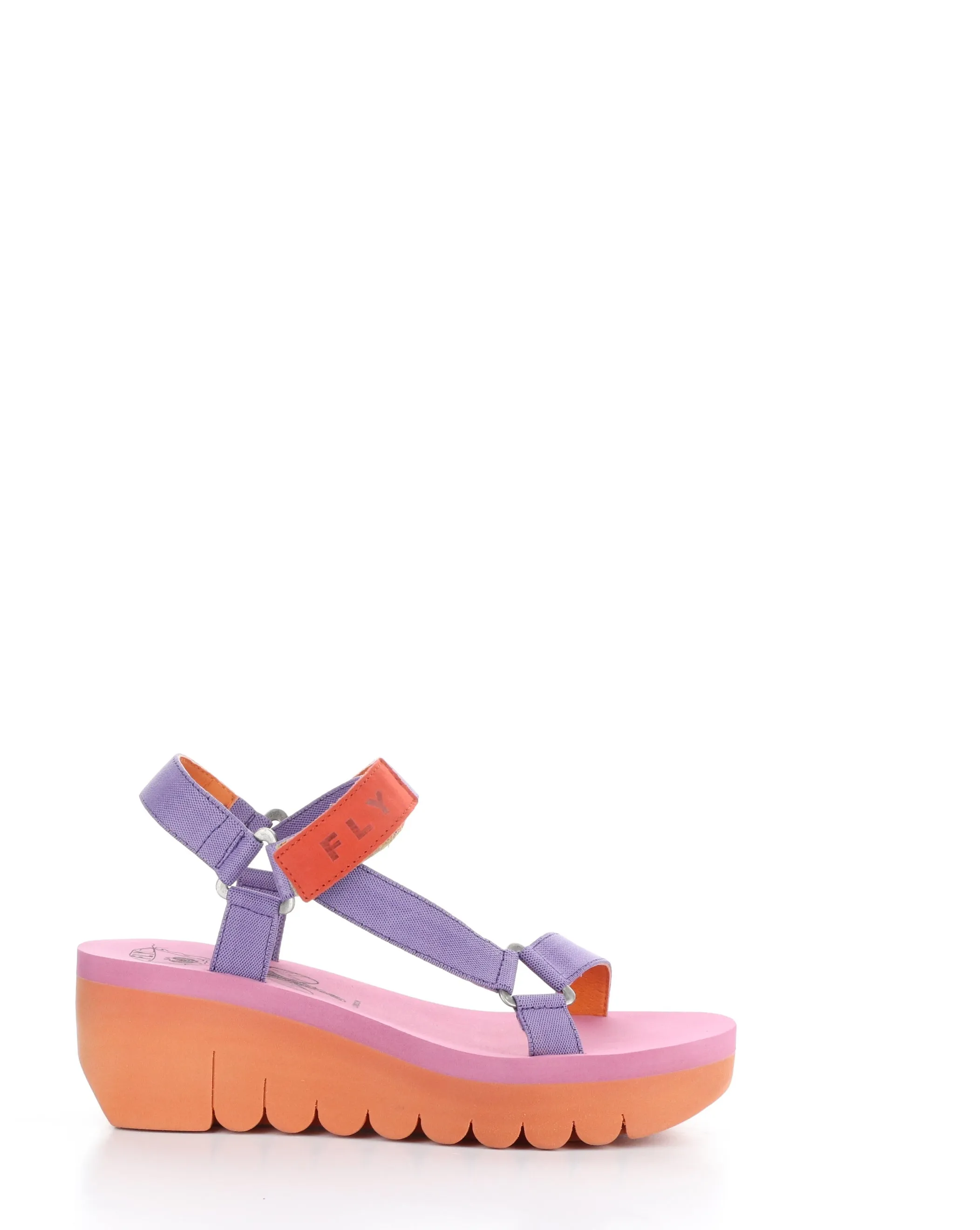 YEFA726FLY 008 VIOLET/ORANGE Velcro Sandals