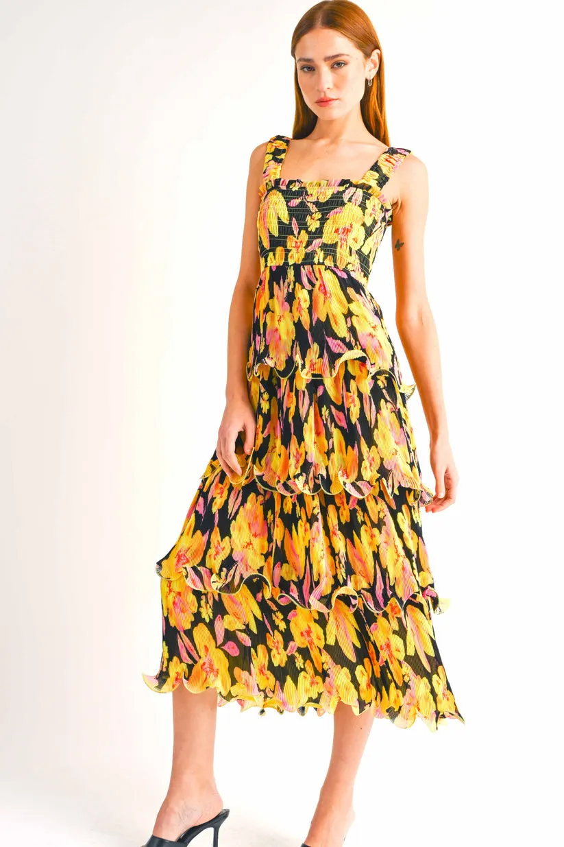 YELLOW FLORAL DRESS