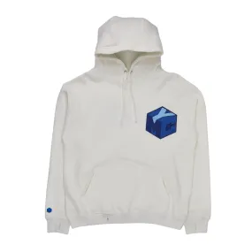 YMC White 3D Logo Hoody