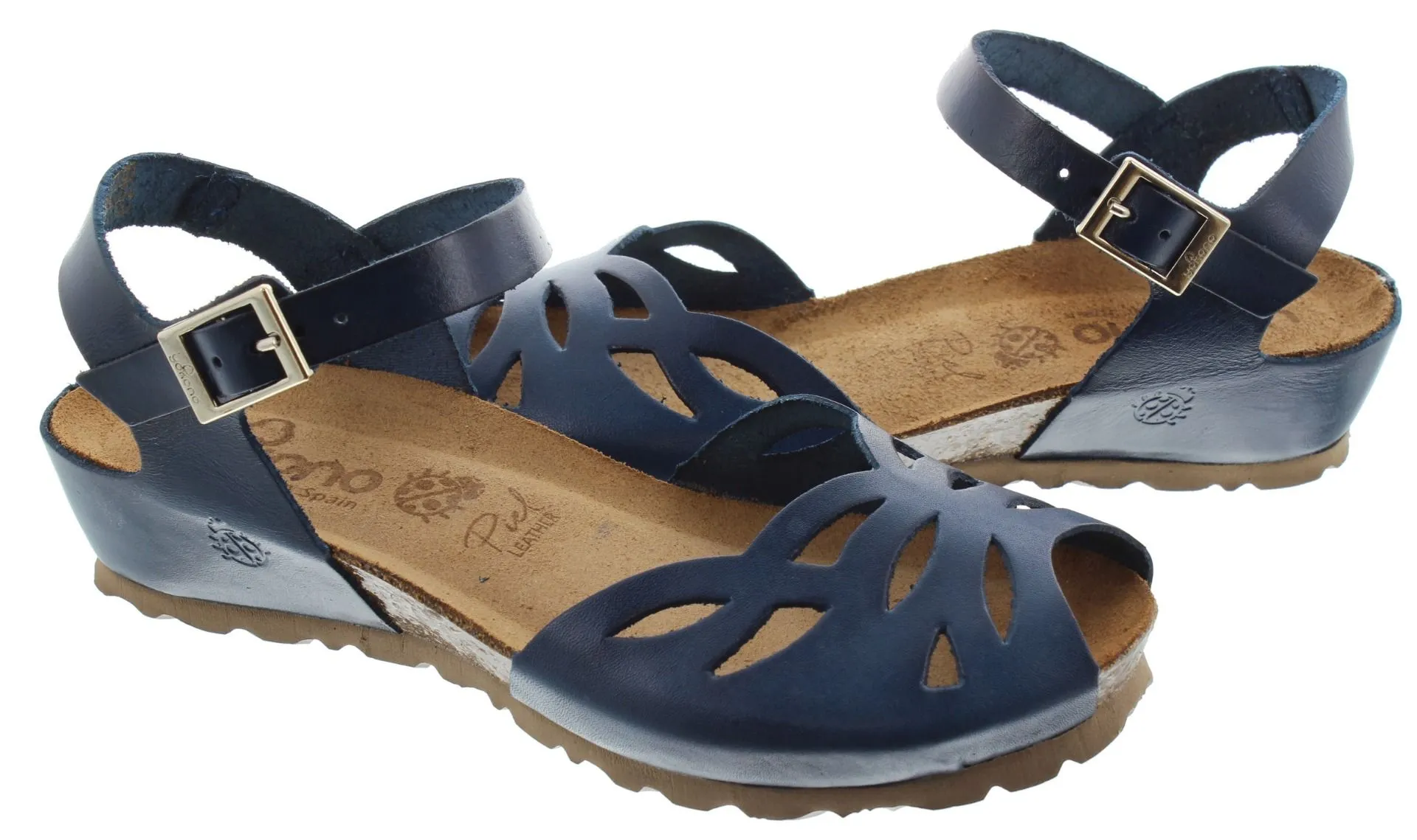 YOKONO Ladies Monaco 003 Flat Sandals In Navy