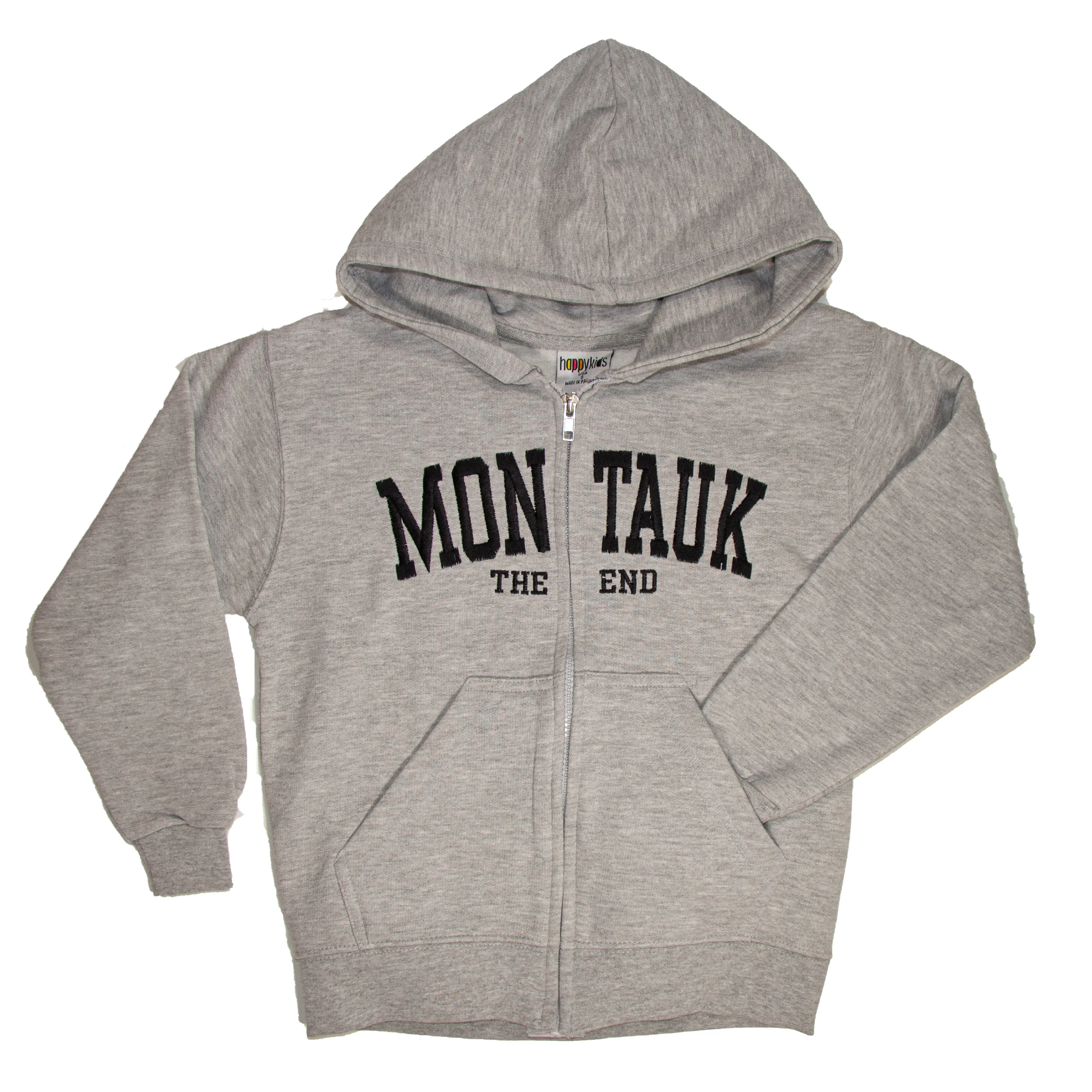 Youth Montauk The End Embroidered Zip-Up Hoodie