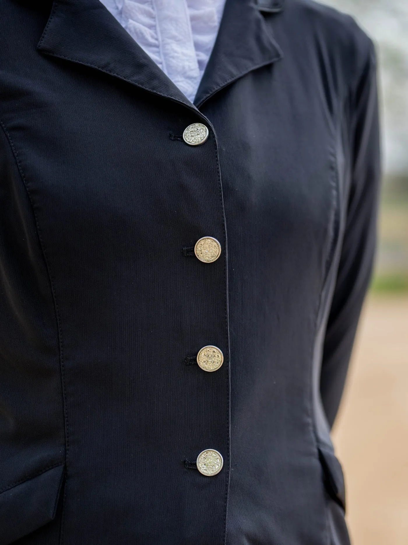 Zephyr Dressage Show Coat, Rhinestone Buttons